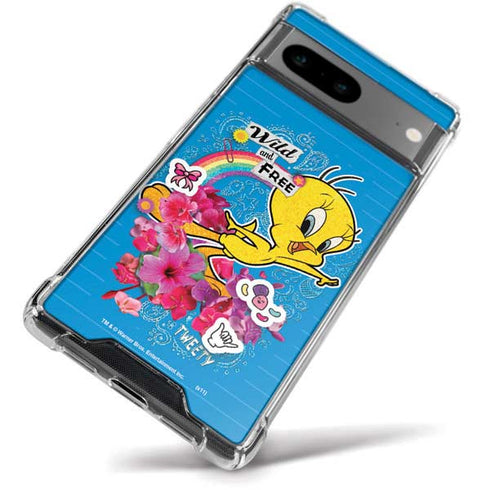 Looney Tunes Tweety Bird Wild and Free Google Pixel 8a Clear Case